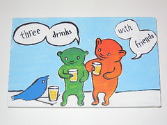 Calli Painting - Three Drinks